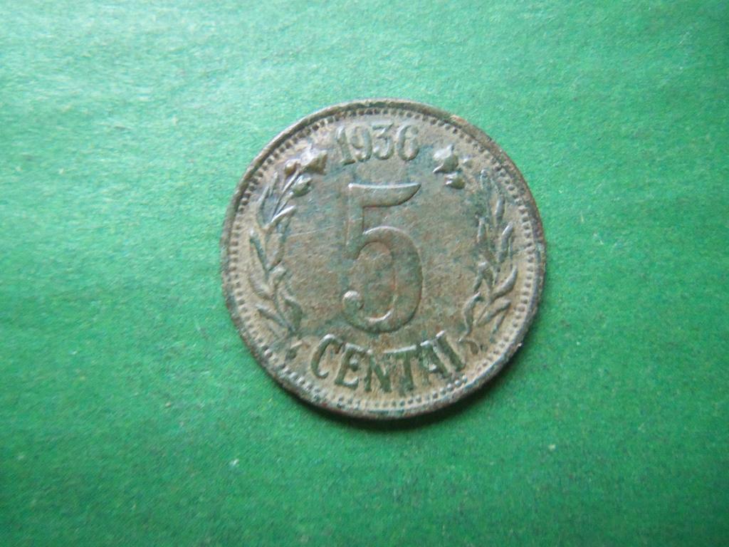 Литва 5 центов 1936 г.