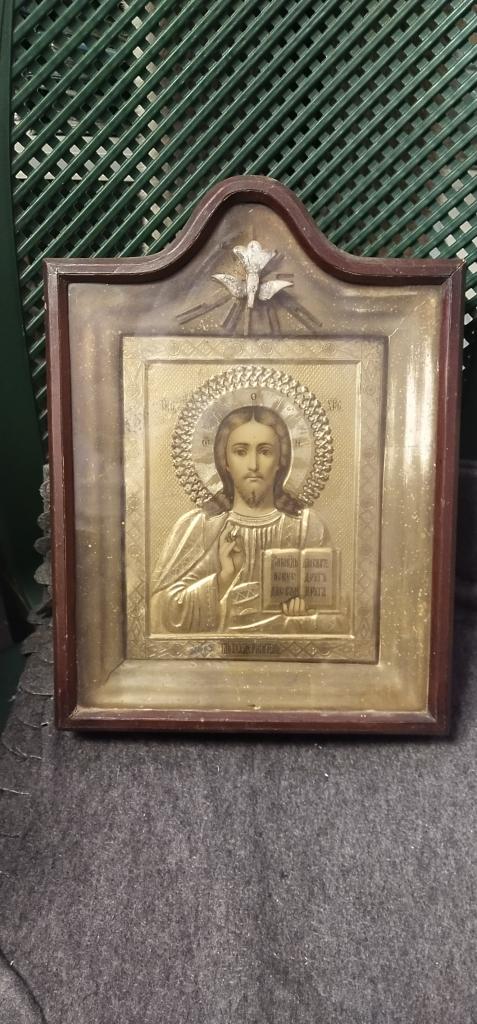 Икона " Вседержитель  ". 19-й век. Жако. Киот.