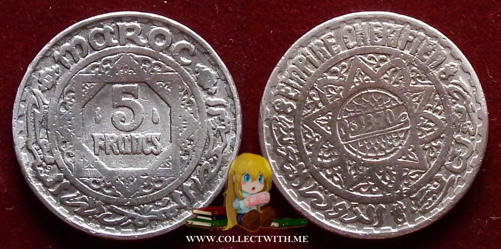 Марокко 5 франков 1370 (1951) Y-48