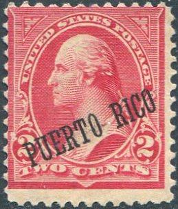 Пуэрто-Рико 1900 американская оккупация США 2 ц. надпечатка PUERTO RICO (*)