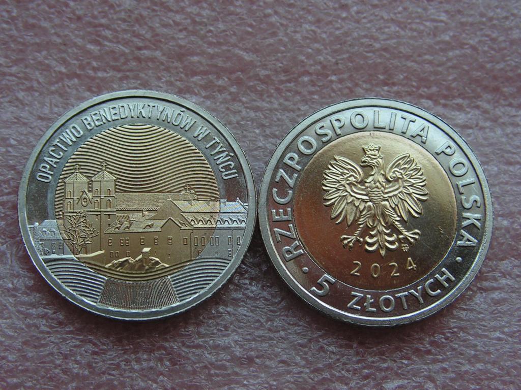 Польша 5 злотых 2024 Бенедиктинское аббатство Тынец unc