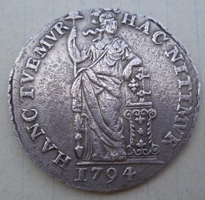 Нидерланды 1 гульден  1794 год  Голландия  серебро  п.3