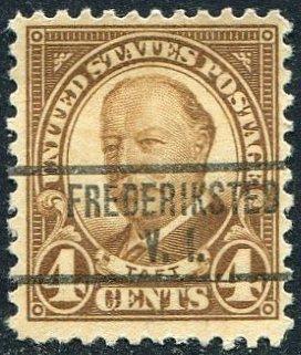США 1920-е Виргинские острова (бывшая Датская Вест-Индия) надпечатка (предварительное гашение)