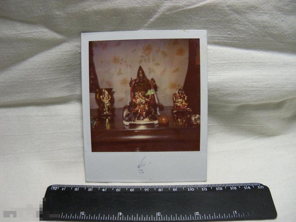 ФОТО 1980-90-е гг - СТАРЫЙ БУДДА - СТАТУЭТКА БУДДИЗМ КИТАЙ - Polaroid Полароид 
