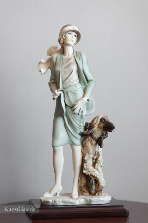 Тереза с афганской борзой Giuseppe Armani статуэтка Florence Capodimonte 0451C