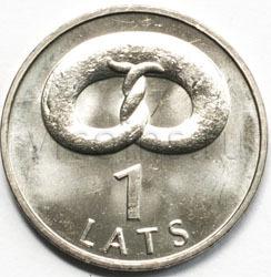 1 лат Крендель Клингерис 2005 Латвия UNC 13181