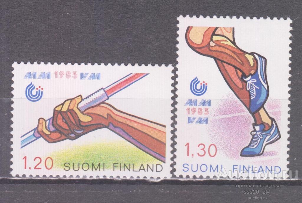 Финляндия 1983 Чемпионат мира по легкой атлетике Хельсинки Mi929,930 MNH