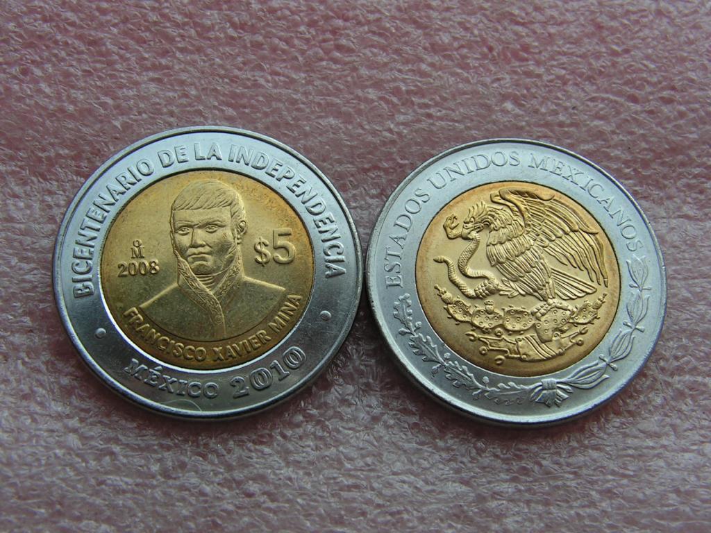 Мексика 5 песо 2008 Минья Франсиско unc