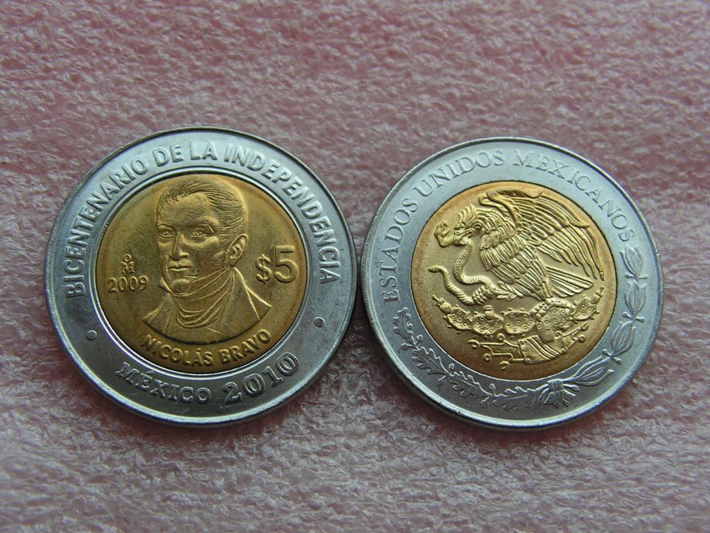 Мексика 5 песо 2009 Браво Николас unc