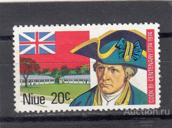 NIUE  НИУЕ   Джеймс Кук Капитан Путешественник № 143  1974  Сост**  MNH