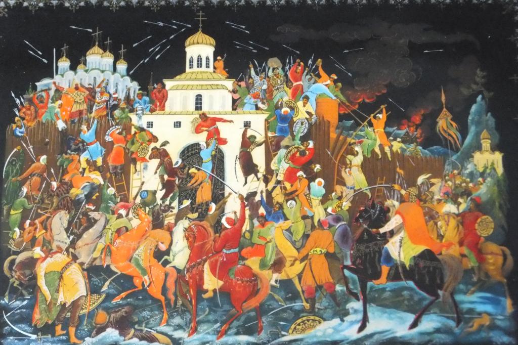 Палех 1958 г. Реп.3 Палехская миниатюра. Шкатулка Палех