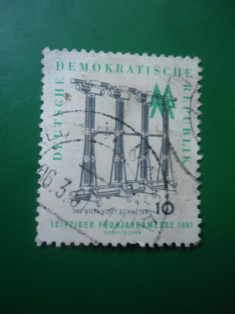 1961 г.  Германия  ГДР  гаш. без клея.