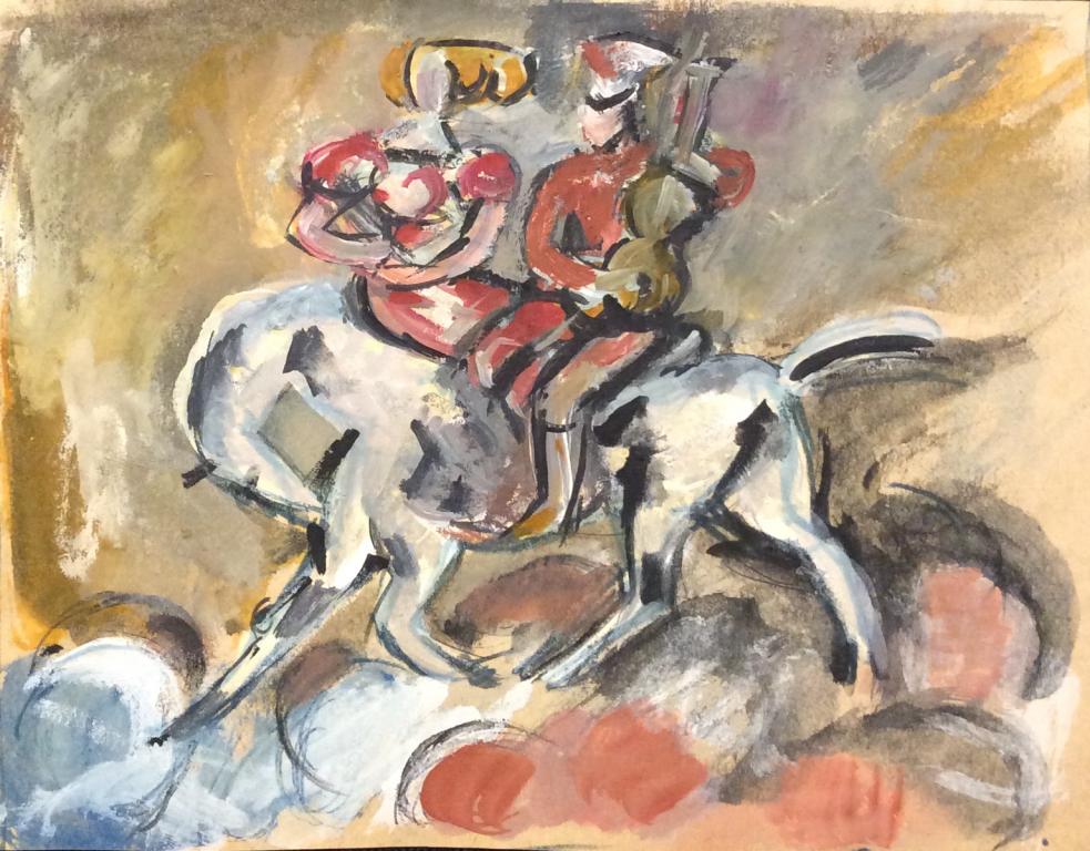 Расторгуев Е. А. "Влюбленные на лошади" 1980-е гг.