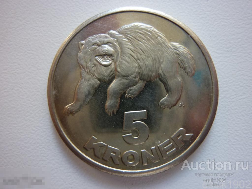 Гренландия. 5 крон 2010 г. Местная фауна. Оригинал. 18-05-24 