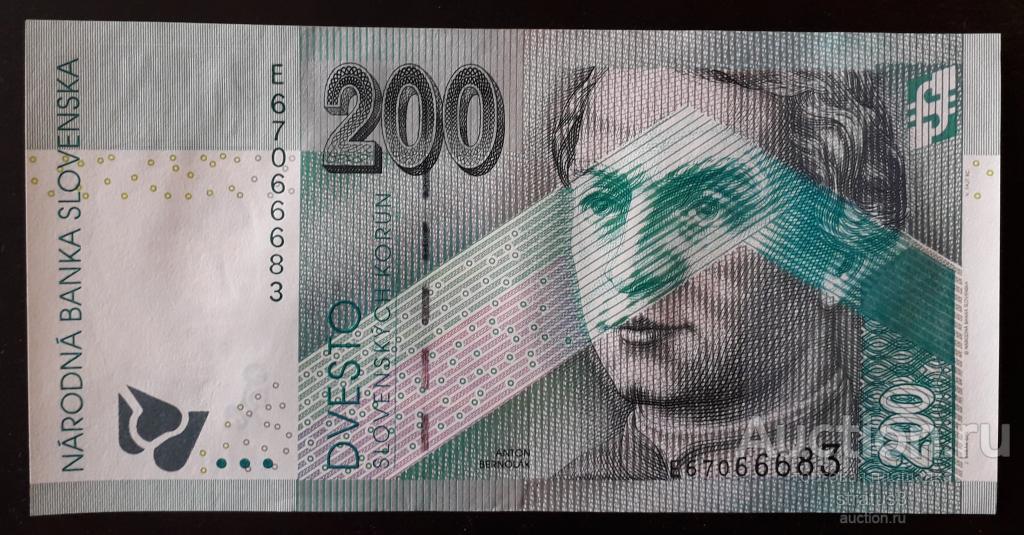 200 крон Словакия 2006 UNC пресс