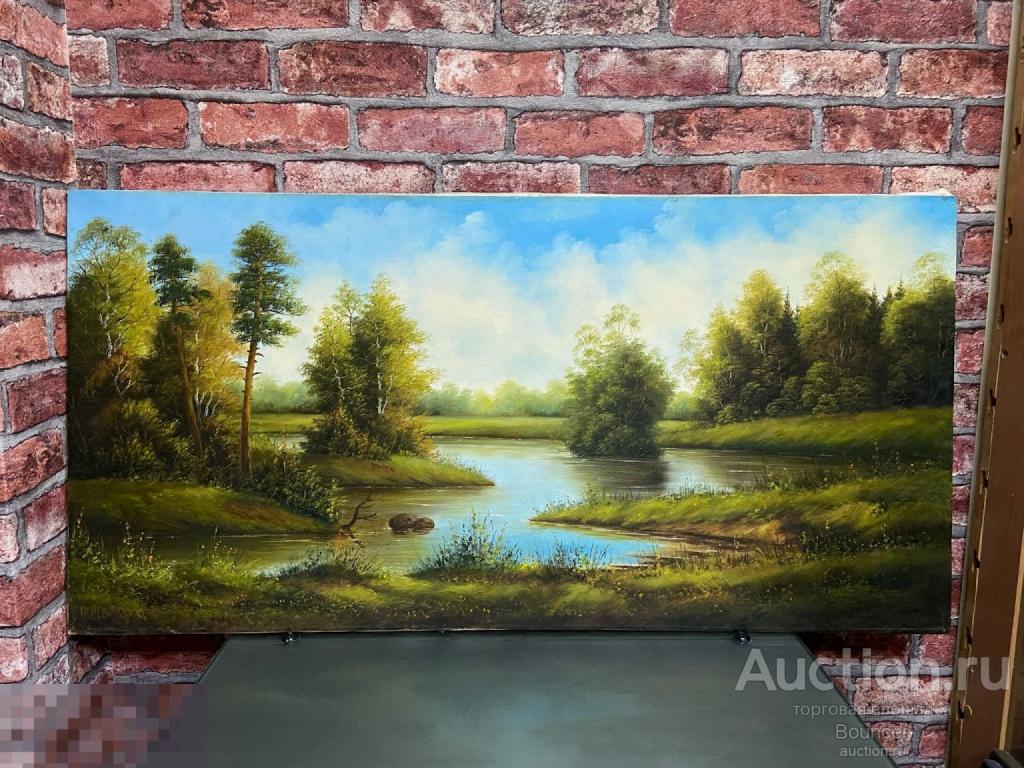 Картина "Живописный пейзаж". Холст, масло. Перев. 2000 год