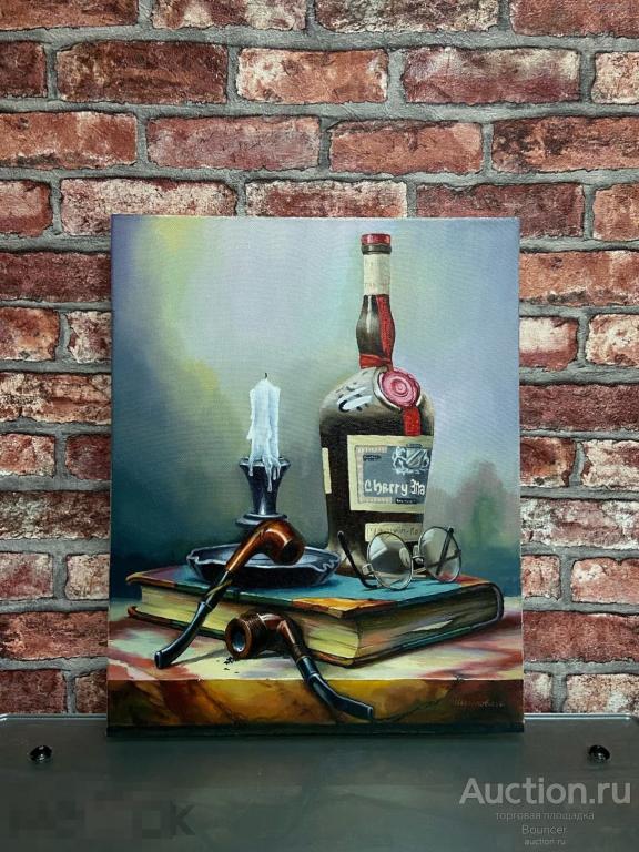 Картина &quot;Винный натюрморт&quot;. Холст, масло. Шустова Мария. 2023 год 