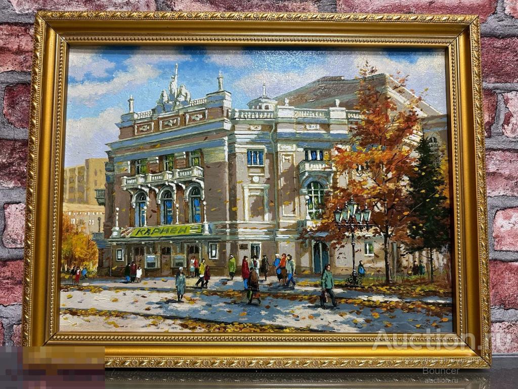 Картина "Театр оперы и балета". Холст, масло. Виноградова. 2006 год