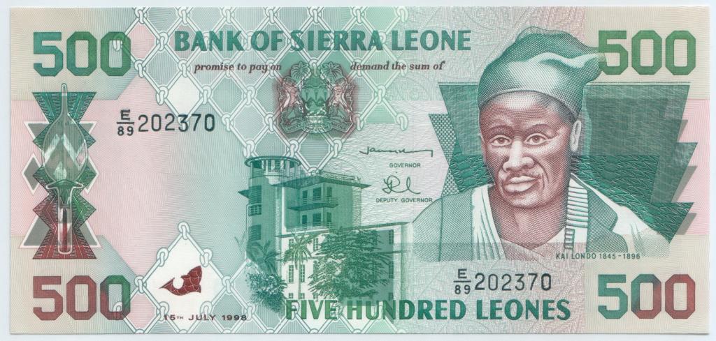 Сьерра-Леоне  500 леоне 1998г. сост.UNC