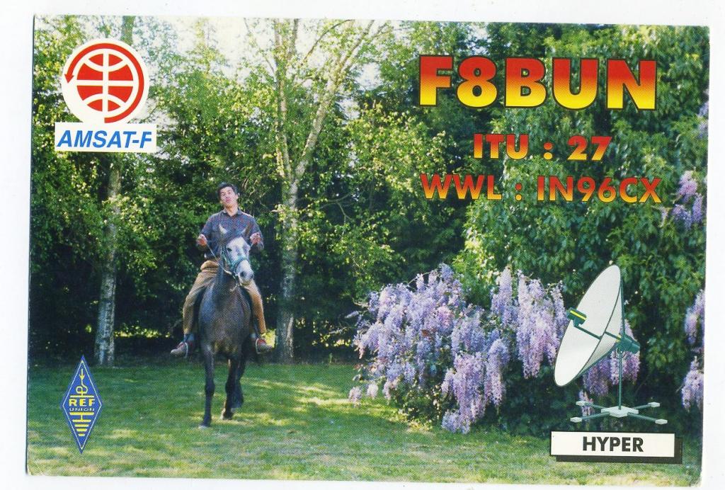 Карточка радиообмена QSL - Франция 1999 год  (РК-27)-17