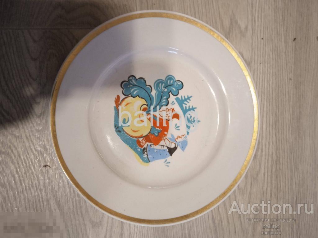 тарелка  фарфор   Детская тарелка репка 