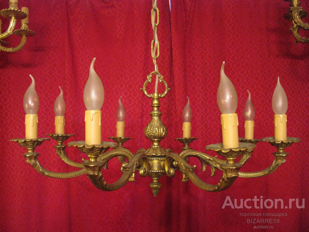 Люстра (бронза-литьё) Бельгия 8х60ват (12кг)