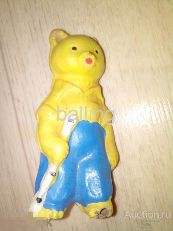 Резиновая игрушка СССР пищалка Медведь 