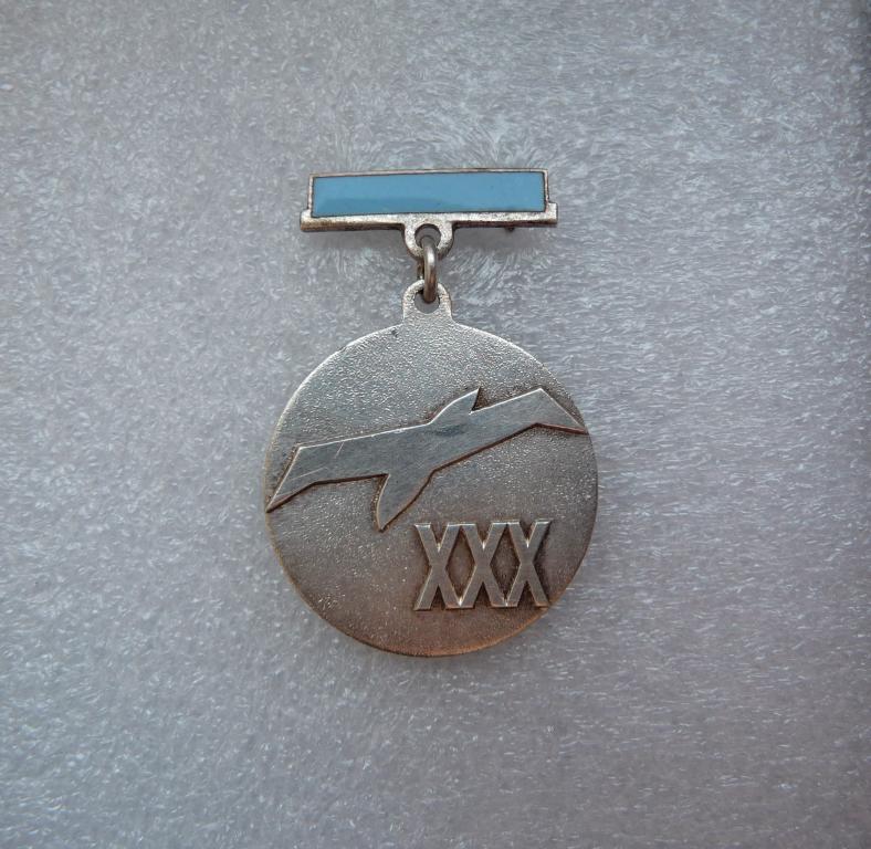 Наградной знак : За активную работу XXX лет. Центральный совет СДСО "Буревестник" Тяжёлый,состояние.