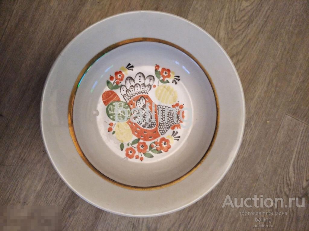 тарелка  фарфор курочка ряба  Детская тарелка 