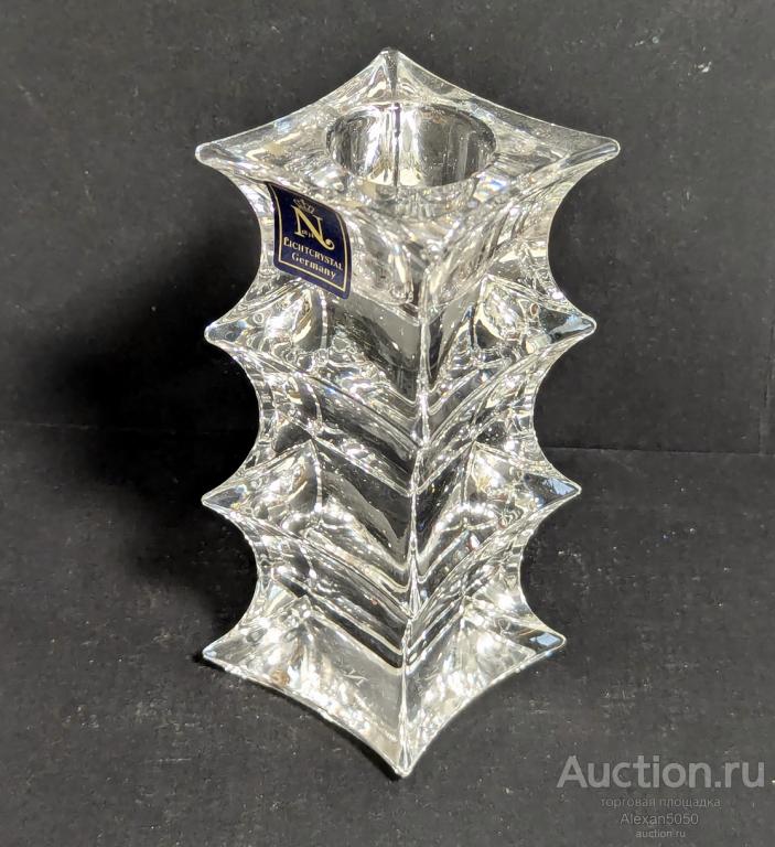 Подсвечник стекло Германия Lichtcrystal Germany h-9.5 см