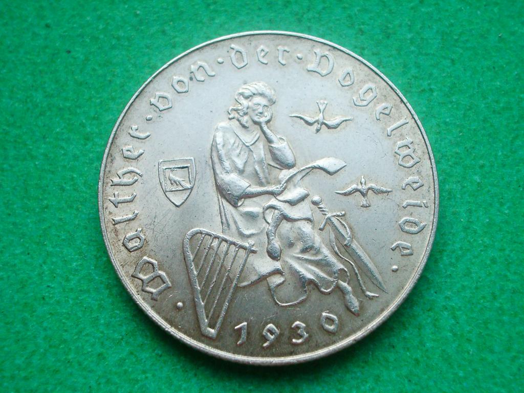 Австрия. 2 шиллинга 1930 года. Фогельвейде. Серебро. Отличное состояние! (2)