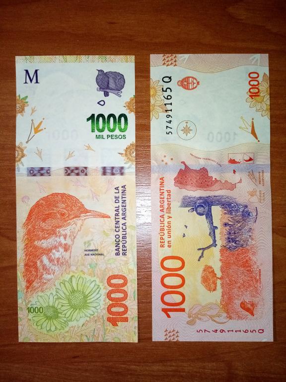 Банкнота 1000 песо Аргентина 2017-2021 пресс UNC