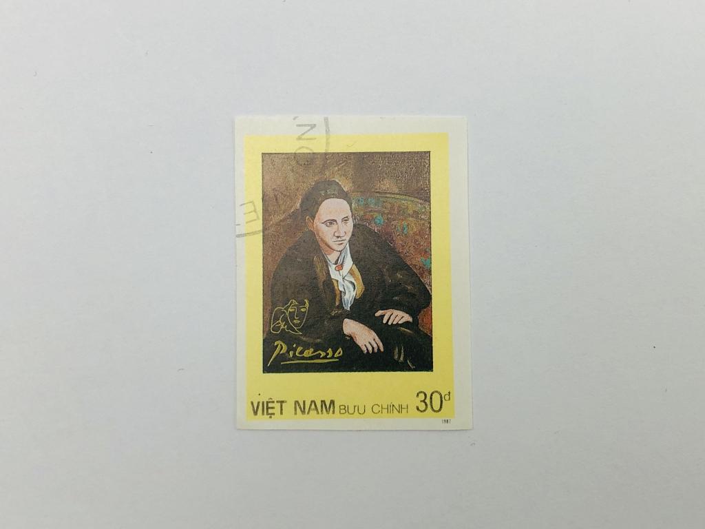 Картины Пикассо. Гертруда Стайн. Искусство. Вьетнам. 1987. Михель: VN 1857. Гашен