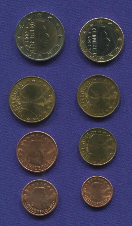 Люксембург Набор монет EURO 2002 UNC