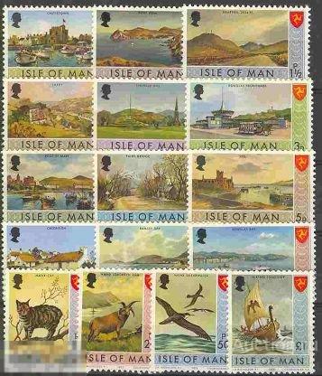 Мэн, 1973, Стандарт, Ландшафты, 16 марок 