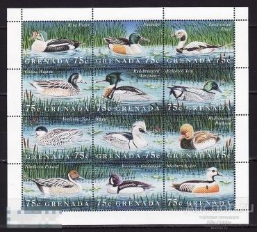 Гренада, 1995, Птицы, Утки, лист 