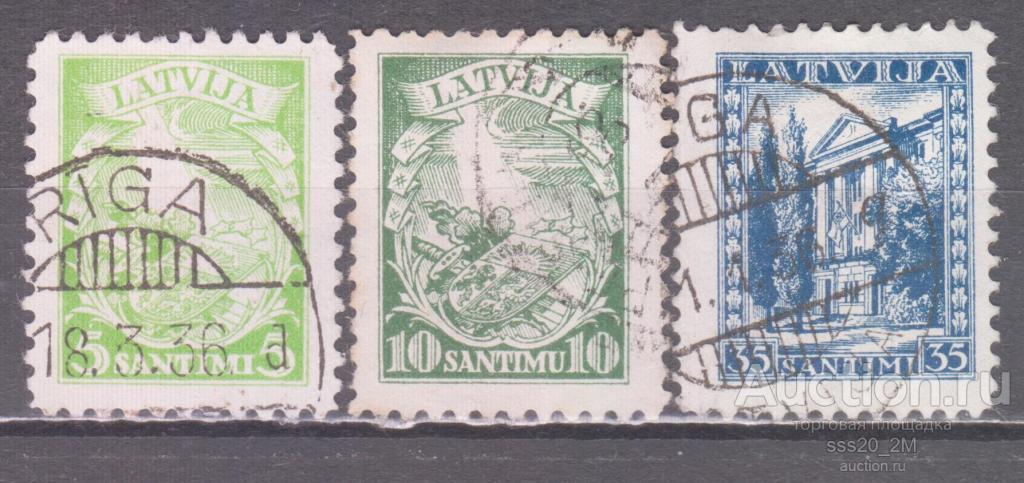Латвия 1934 местные мотивы Mi233,234,236