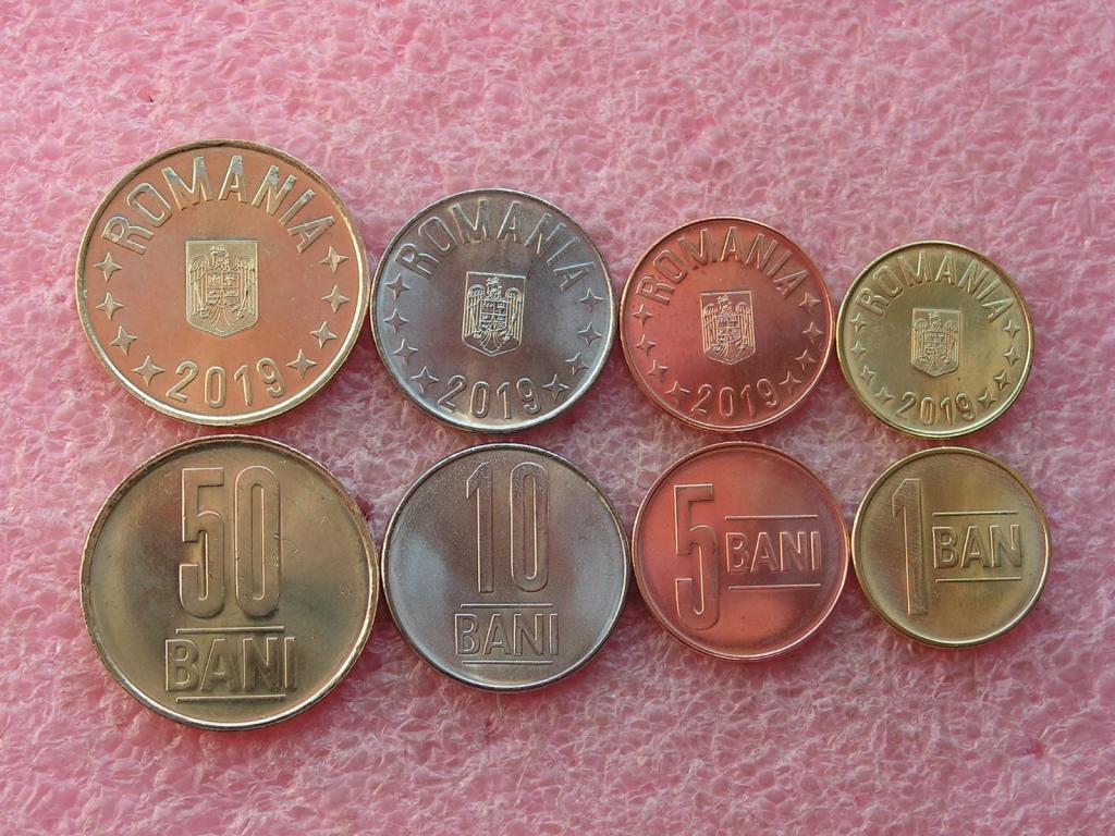 Румыния набор 1 5 10 50 бани 2019 unc