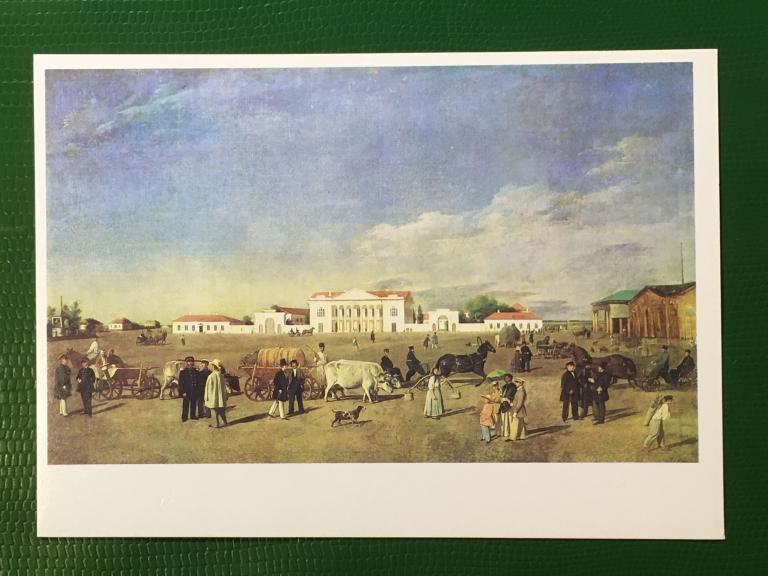 Е.Ф. Крендовский. Площадь провинциального города. 1989 г.