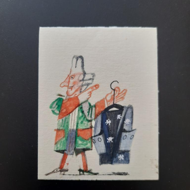 Монин Е.Г. (1931-2002) Новый костюм. Иллюстрация для детской газеты "Жили-были"