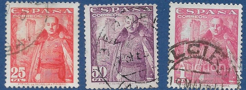 Испания. 1948. Генерал Франсиско Франко (1892-1975). Серия IV в пальто. Стандарт. U.
