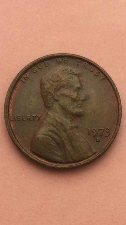 США 1 цент 1973 D xf a - unc