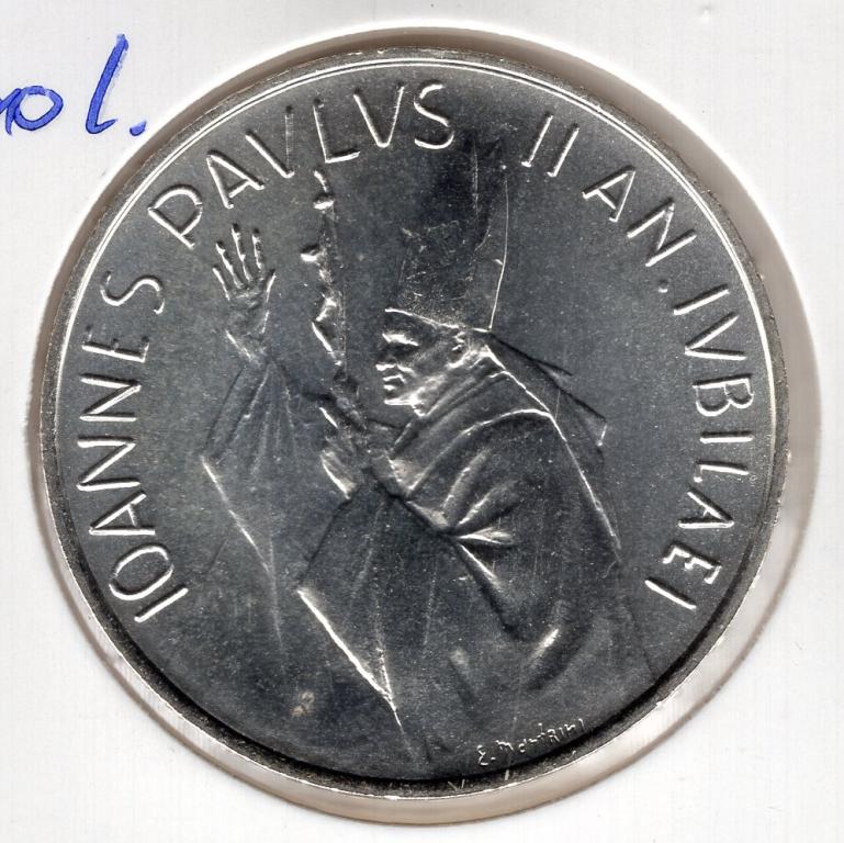 1000 лир - Ватикан - 1983/1984 - Молитва - Серебро 835 - KM#169