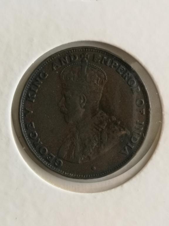 Гон Конг. 1 цент 1925 год.