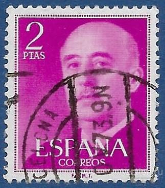 Испания. 1956. Генерал Франсиско Франко 1892-1975. Серия V (1955-1975). Стандарт. Used.