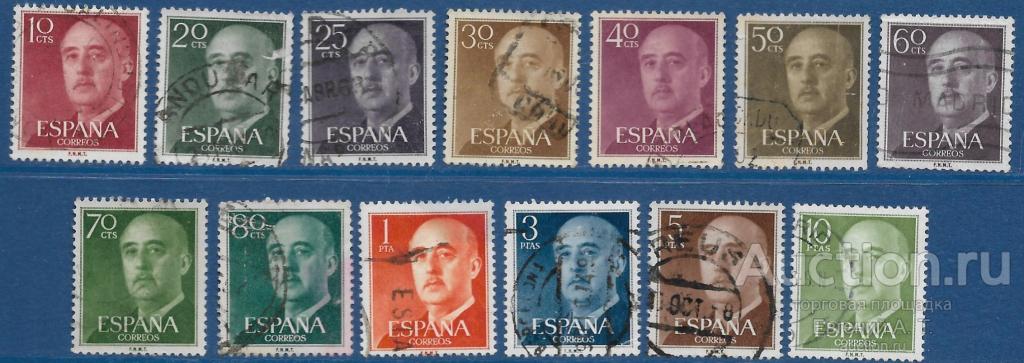 Испания. 1955. Генерал Франсиско Франко 1892-1975. Серия V (1955-1975). Стандарт. U.