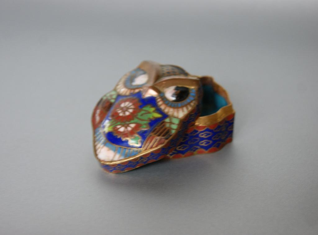 шкатулка Филин эмаль клуазоне Китай