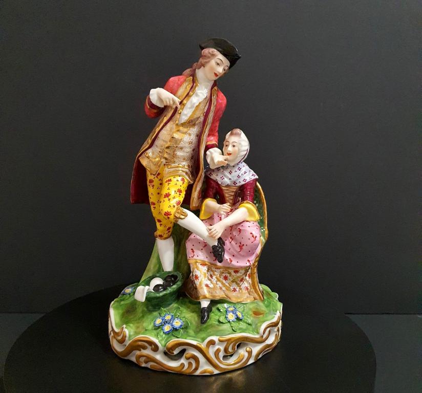 Антикварная фарфоровая статуэтка, Crown Derby, 1800-1825г