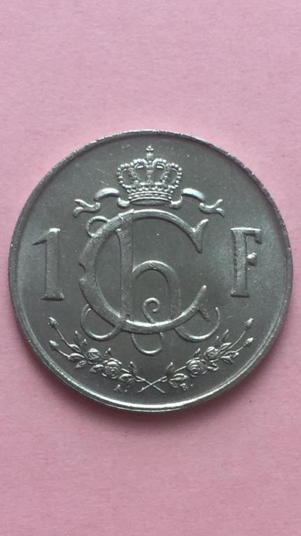Люксембург 1 франк 1962 unc из ролла