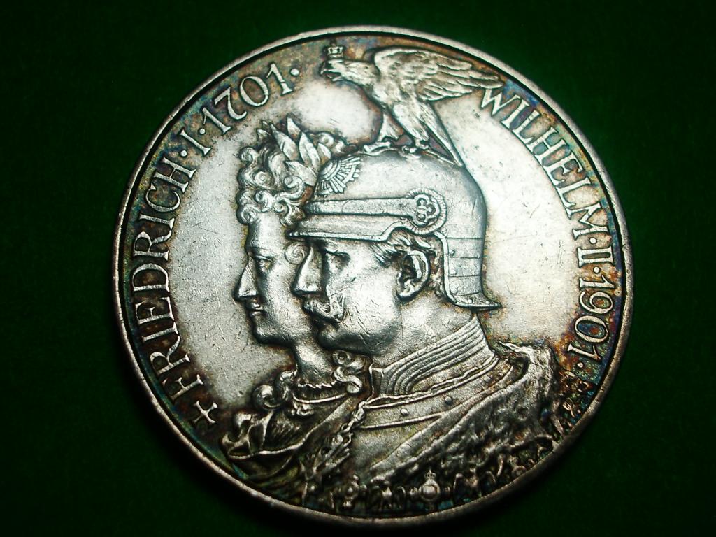 Германия. 2 марки 1901 года. Династия. Отличное состояние! В родной патине! Серебро. (1).